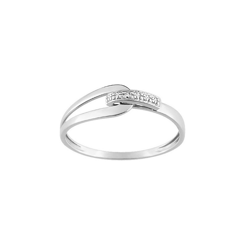 Bague OR Blanc 750 ml Diamants