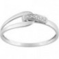 Bague OR Blanc 750 ml Diamants