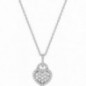 Collier Cœur OR Blanc 750 ml Diamants