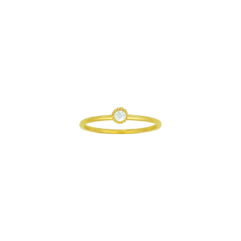 Bague Solitaire OR Jaune 750 ml Diamant