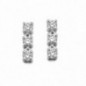 Boucles d'oreilles OR Blanc 750 ml Diamants