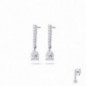 Boucles d'oreilles OR Blanc 750 ml diamants