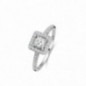 Bague OR Blanc 750 ml Diamants