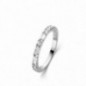 Bague style alliance OR Blanc 750 ml Diamants