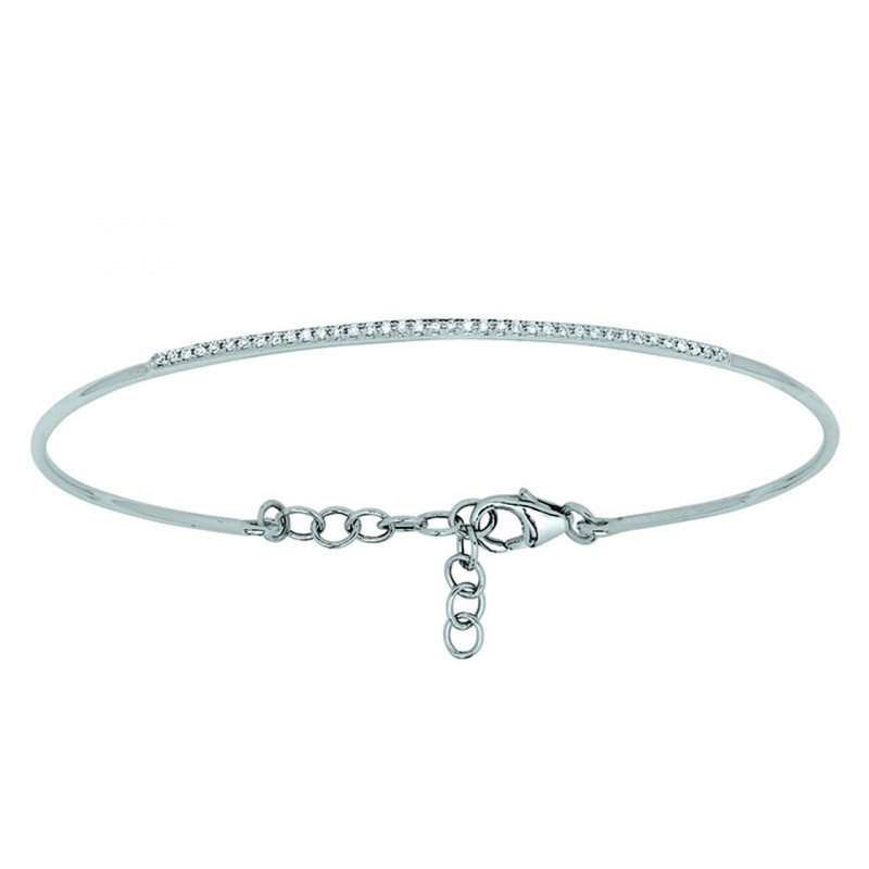 Bracelet OR Blanc 750 ml Diamants