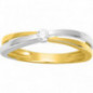 Bague OR Jaune et Blanc 750 ml Diamant