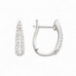 Boucles d'oreilles OR Blanc 750 ml Diamants