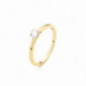 Bague Solitaire OR Jaune 750 ml Diamant