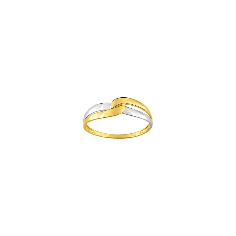 Bague OR Jaune et Blanc 750 ml