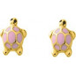 Boucles d'oreilles OR Jaune 750 ml Tortue