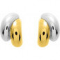 Boucles d'oreilles OR Jaune et Blanc 750 ml