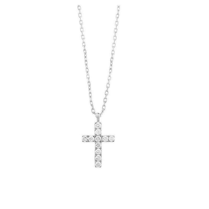 Collier OR Blanc 750 ml Croix & Diamants