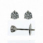 Boucles d'oreilles OR Blanc 750 ml Diamants