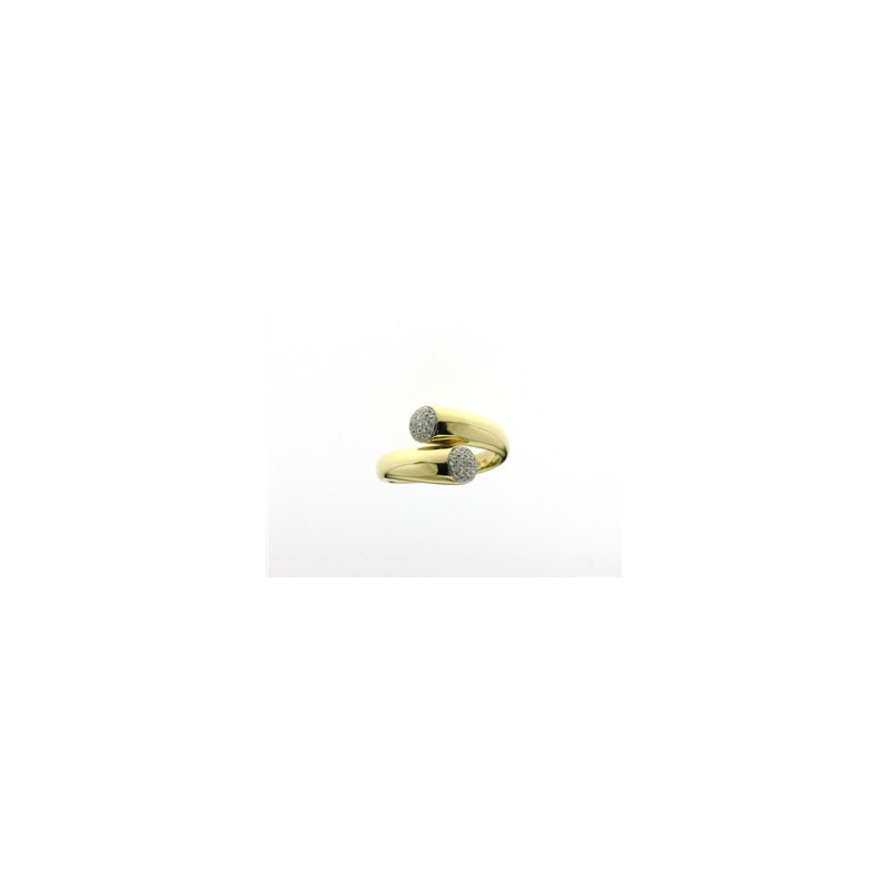 Bague OR Jaune et Blanc 750 ml Diamants