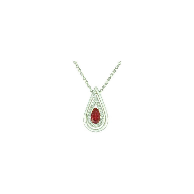 Collier OR Blanc 750 ml Diamants & Rubis