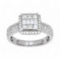 Bague OR Blanc 750 ml Diamants