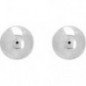 Boucles d'oreilles OR Blanc 750 ml