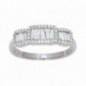 Bague OR Blanc 750 ml Diamants