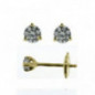 Boucles d'oreilles OR Jaune 750 ml Diamants