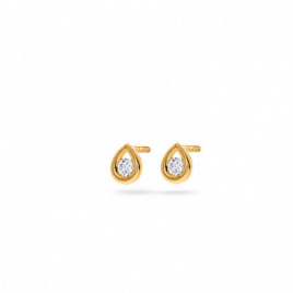 Boucles d'oreilles OR Jaune 750 ml Diamants