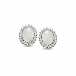 Boucles d'oreilles NAIOMY Argent 925 ml Zirconium et Nacre