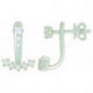 Boucles d'oreilles OR Blanc 750 ml Diamants