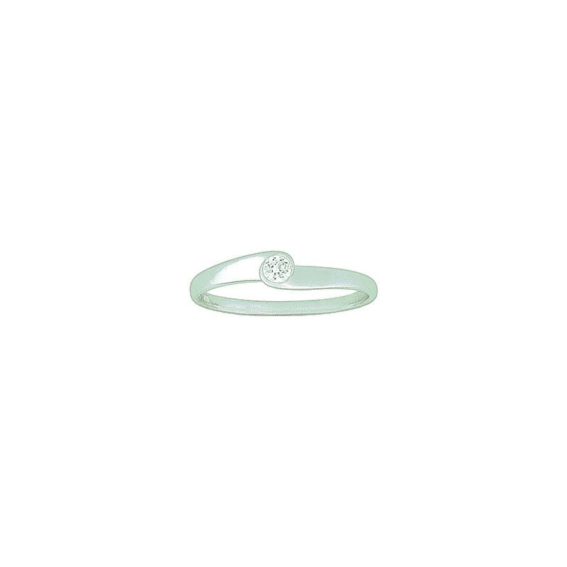 Bague OR Blanc 750 ml Diamant