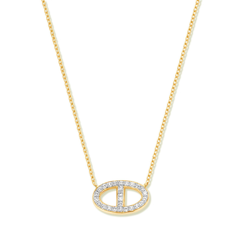 Collier OR Jaune 750 ml Diamants