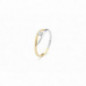 Bague OR Jaune et Blanc 750 ml Diamant