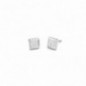 Boucles d'oreilles OR Blanc 750 ml Diamants