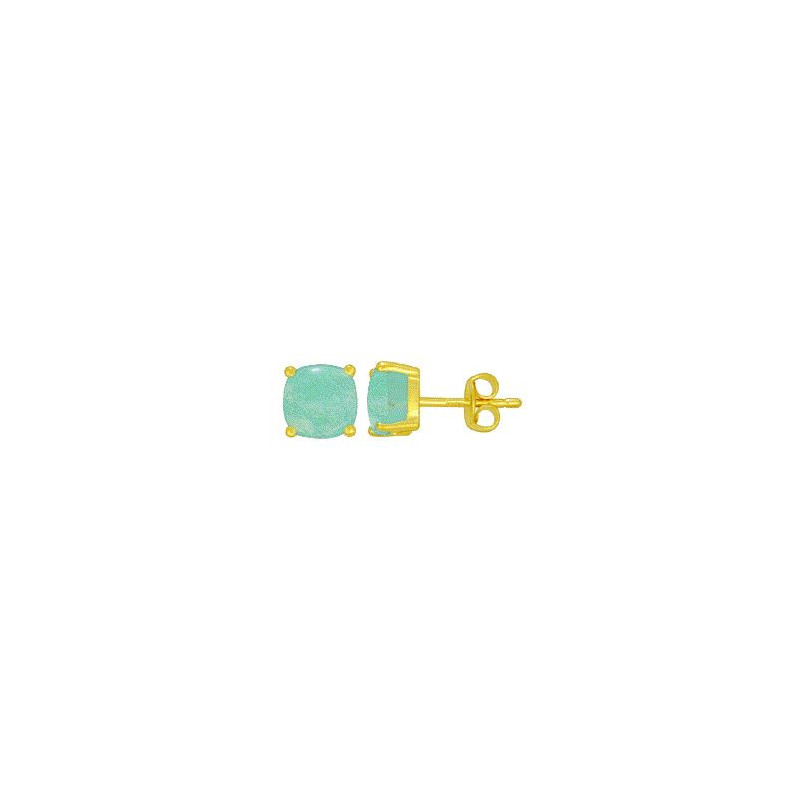 Bouceles d'oreilles OR Jaune 750 ml Amazonite