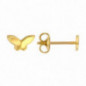 Boucles d'oreilles OR Jaune 750 ml Papillon