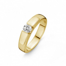 Bague Solitaire OR Jaune 750 ml Diamant