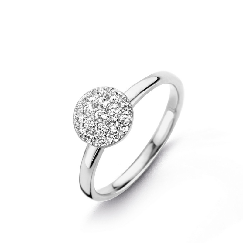 Bague OR Blanc 750 ml Diamants