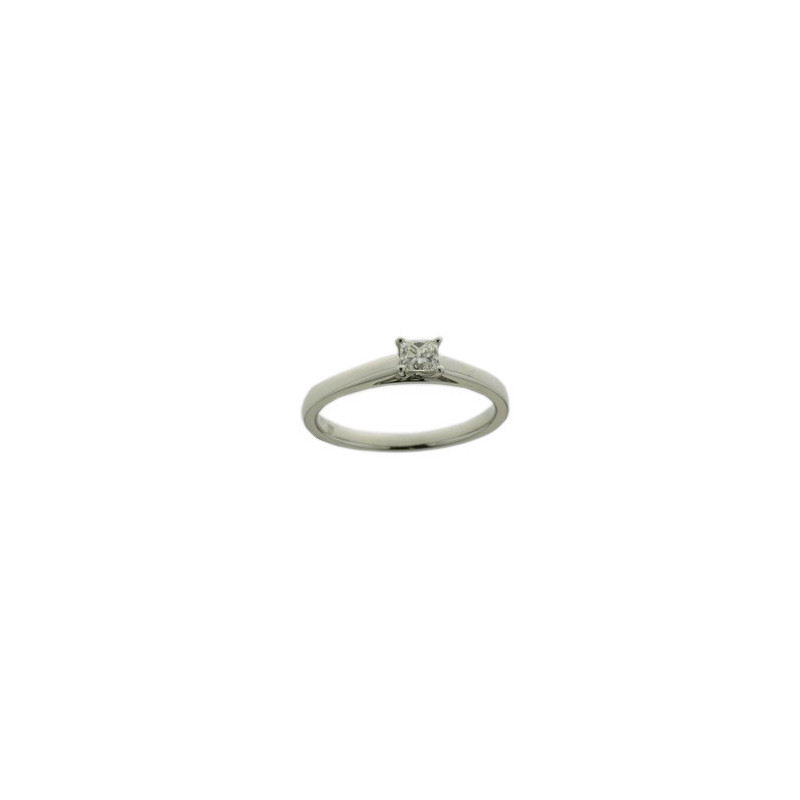 Bague Solitaire OR Blanc 750 ml Diamant