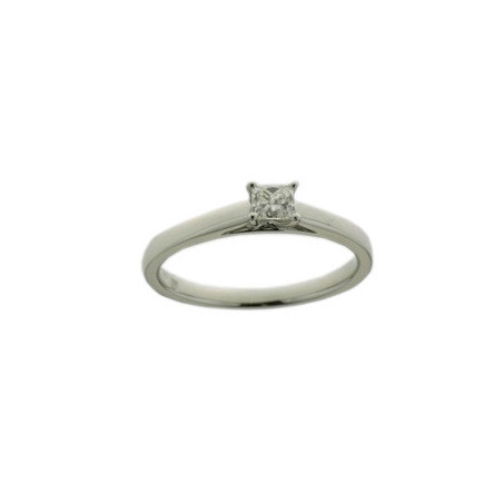 Bague Solitaire OR Blanc 750 ml Diamant