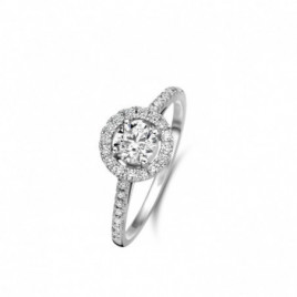 Bague OR Blanc 750 ml Diamants