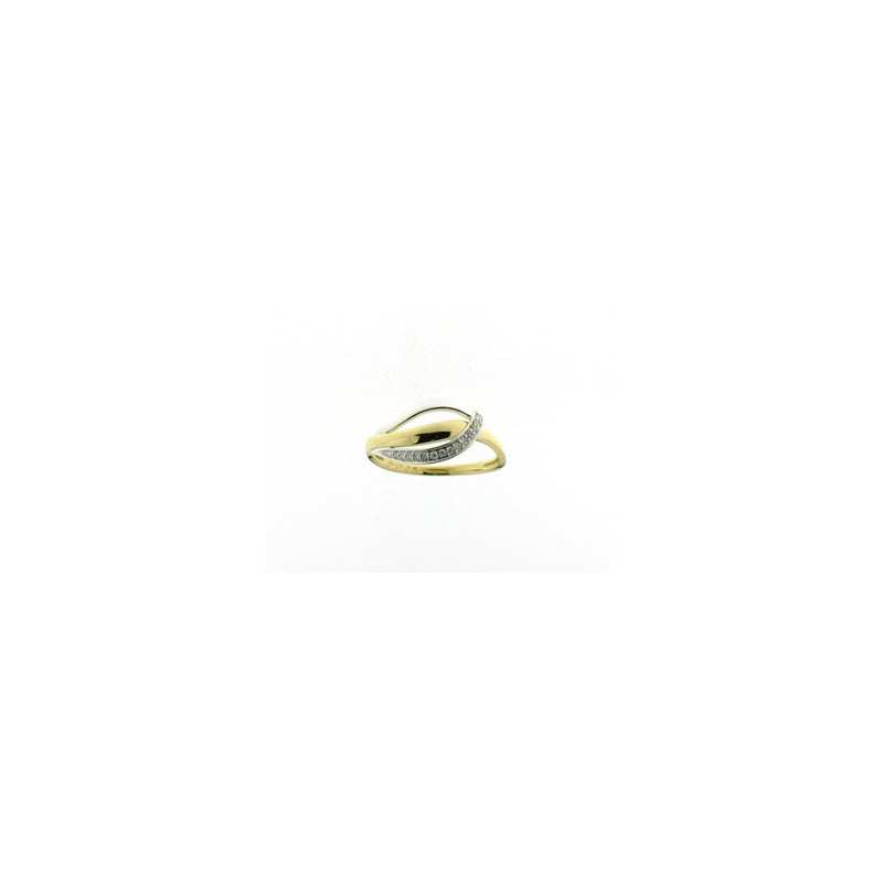 Bague OR Jaune et Blanc 750 ml Diamants