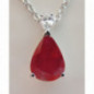 Collier OR Blanc 750 ml Rubis et Diamant