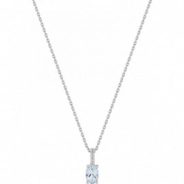 Collier OR Blanc 750 ml Diamants & Aigue Marine