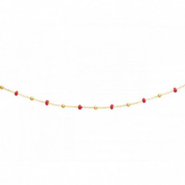 Collier OR Jaune 750 ml Boules rouges