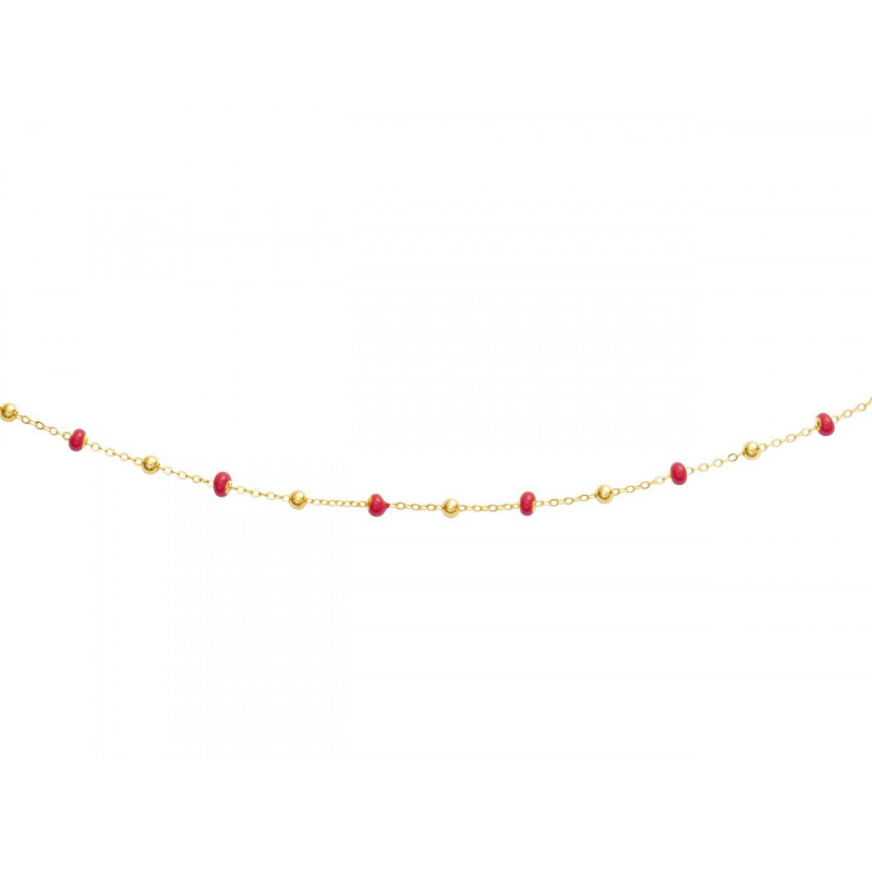 Collier OR Jaune 750 ml Boules rouges