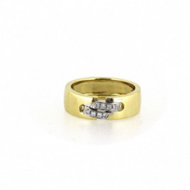 Bague OR Jaune & Blanc 750 ml Diamants