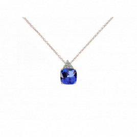 Collier OR Blanc 750 ml Diamants & Tanzanite