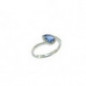 Bague OR Blanc 750 ml Diamants & Tanzanite