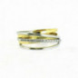 Bague OR Blanc et Jaune 750 ml Diamants