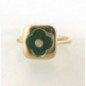 Bague OR Rose 750 ml Diamant & Malachite