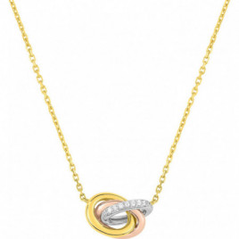 Collier OR Jaune, Blanc et Rose 750 ml Diamants