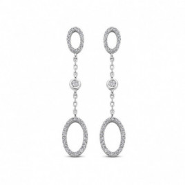 Boucles d'oreilles Argent 925 ml Zirconium