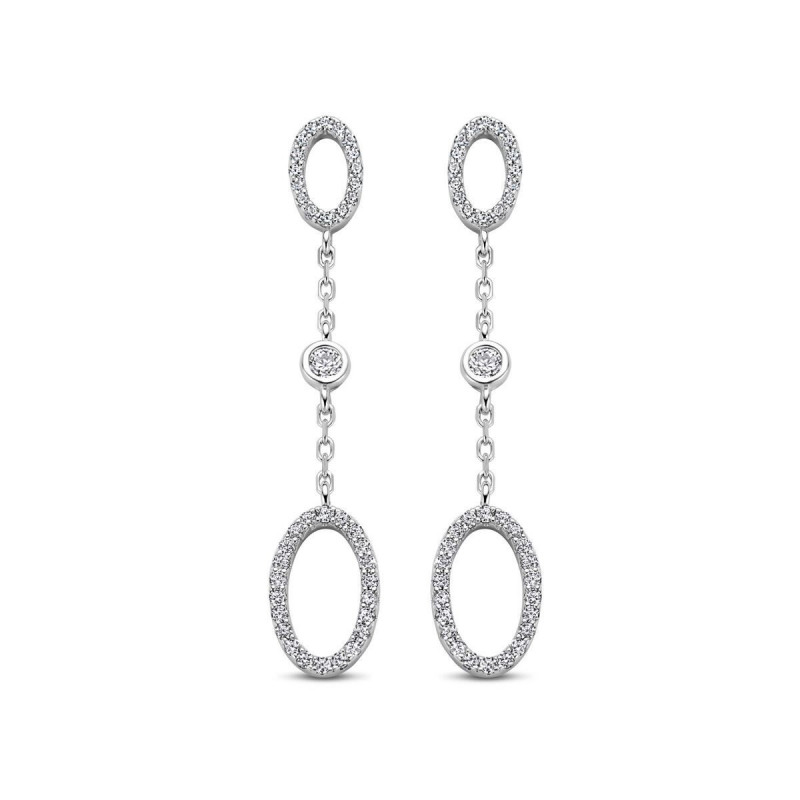 Boucles d'oreilles Argent 925 ml Zirconium